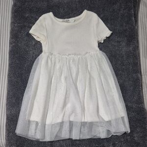 H&M White Sparkle Kids Casual Dress
